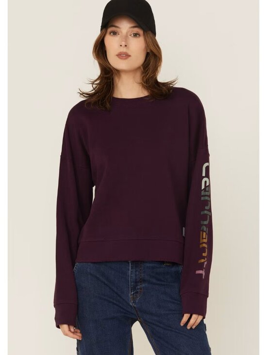 Carhartt Tops - Size M - Carhartt TENCEL™ Fiber Series - Sleeve Graphic Sweatshirt - Eggplant